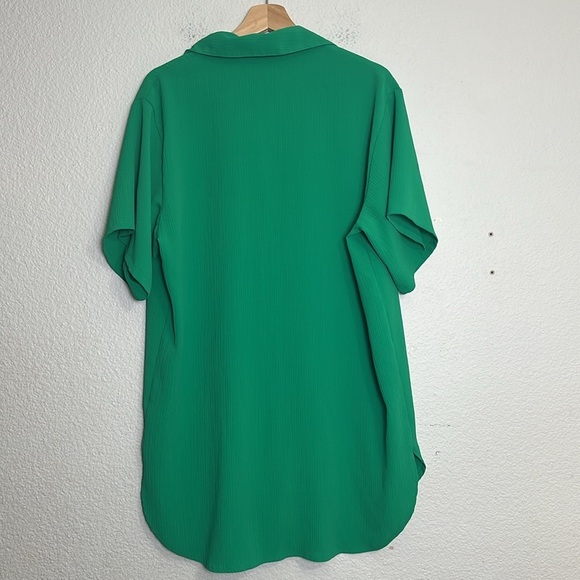 Victoria’s Secret Gold Label Green Short Sleeve Button Down Shirt Sleep Size P/S - Picture 2 of 10